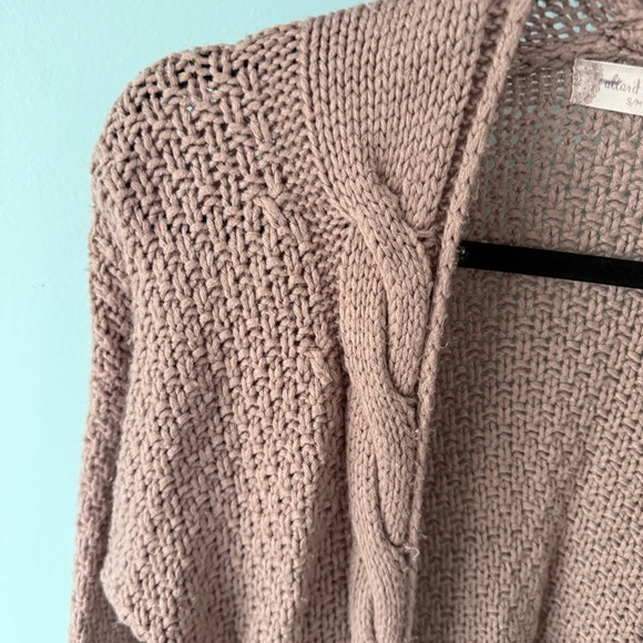 Altar’d State Cozy Tan Cable Knit Sweater Size S/M - Picture 2 of 8